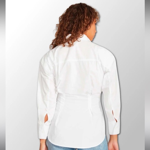 Steve Madden Nadia White Button Down Shirt. Sz Small. NWOT - Picture 2 of 4